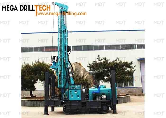350m Stalowy gąsienicowy pneumatyczny wiertnica do odwiertów wodnych DTH Air Drilling